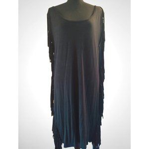 Lascana for Venus Fringed Black Mini Dress